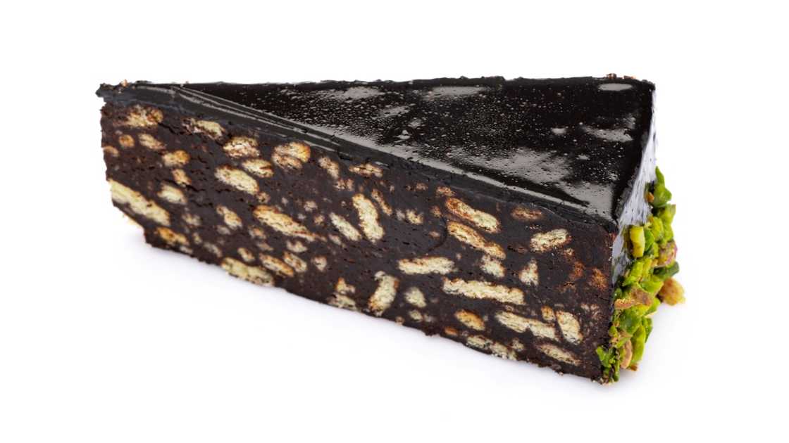A slice of Lazy Cake. A slice of Lazy Cake.