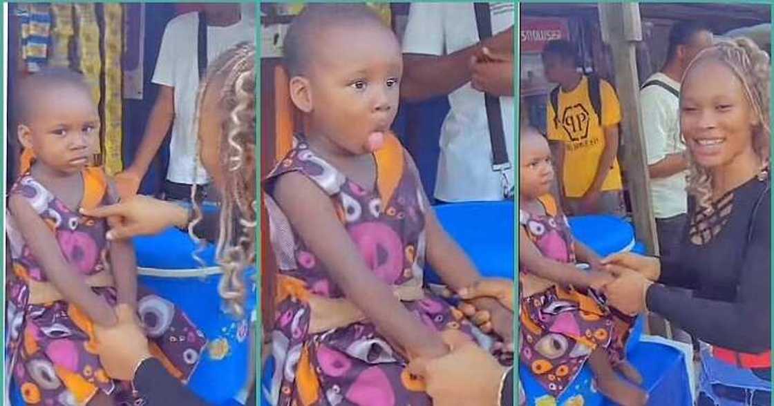 Lady shares video of little girl who doesn't smile