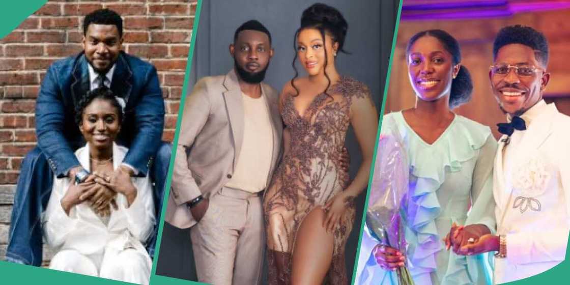 Nigerian celebrity relationships that trended in January 2024. Nigerian celebrity relationships that trended in January 2024.