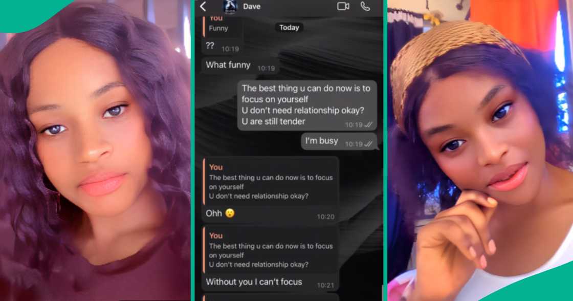 Lady marvels at 20-year-old's audacity after he wooed her on WhatsApp, posts their chat on social media Lady marvels at 20-year-old's audacity after he wooed her on WhatsApp, posts their chat on social media