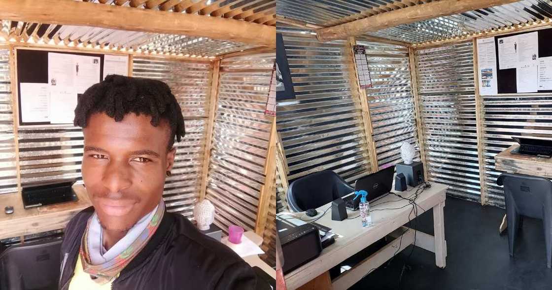 Mzansi Man Opens Internet Café Inside a Shack, Receives Many Praises Mzansi Man Opens Internet Café Inside a Shack, Receives Many Praises