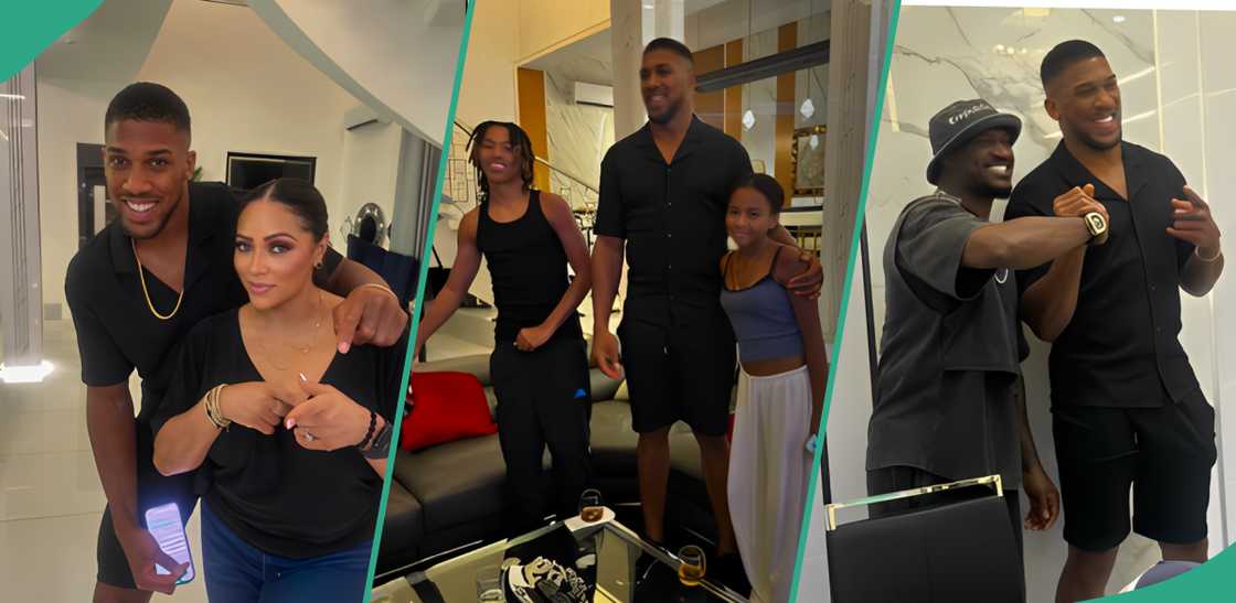 Anthony Joshua Pays Surprise Visit to Singer Peter Okoye’s Family Anthony Joshua Pays Surprise Visit to Singer Peter Okoye’s Family