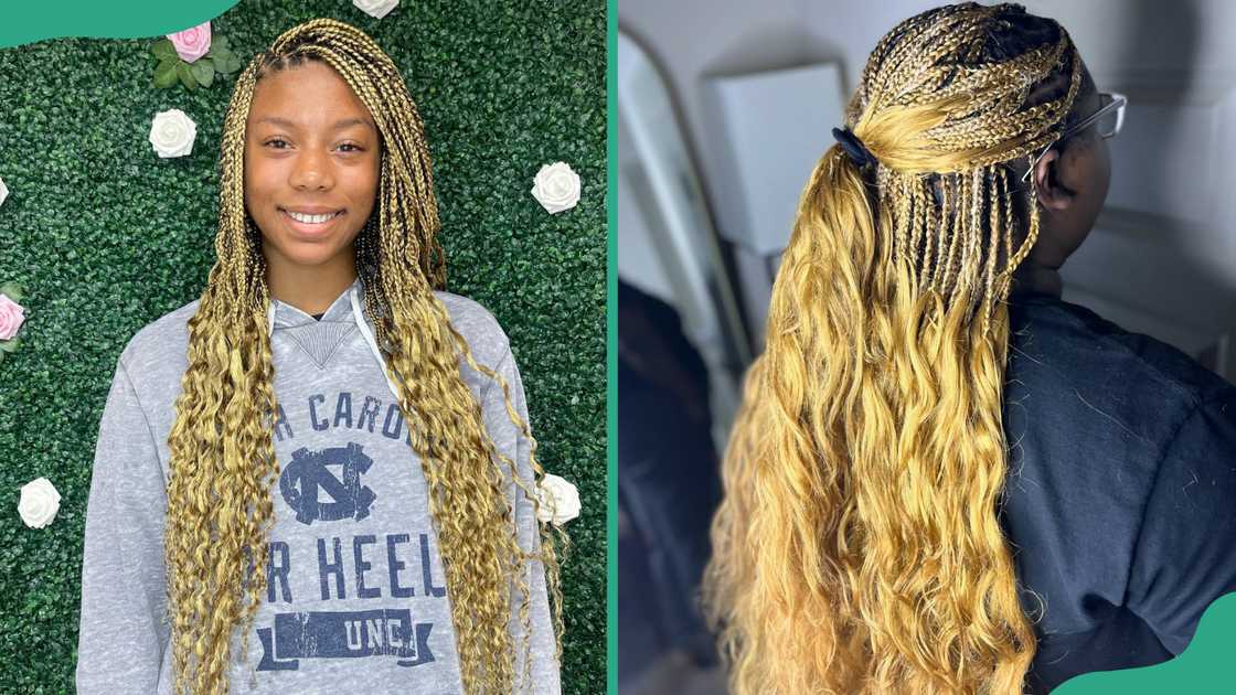 Golden blonde pick and drop Golden blonde pick and drop