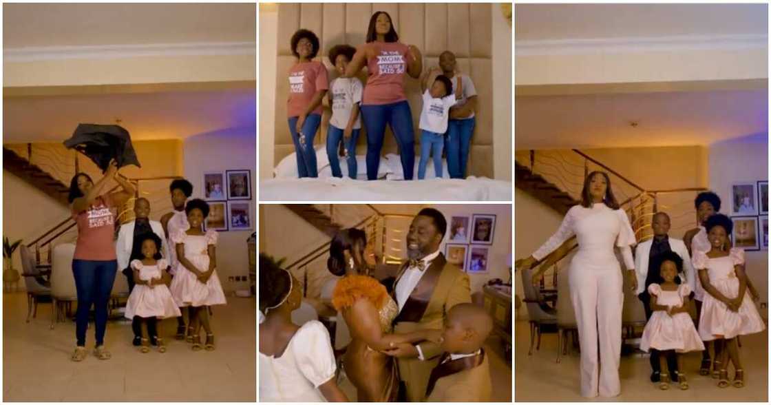 Mercy Johnson's family impresses fans with smooth transition video. Mercy Johnson's family impresses fans with smooth transition video.