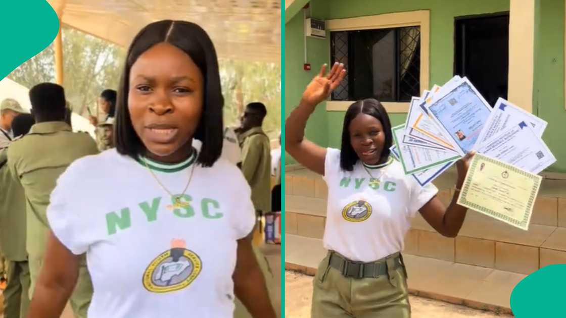 Lady shares the number of certificates she got during NYSC. Lady shares the number of certificates she got during NYSC.