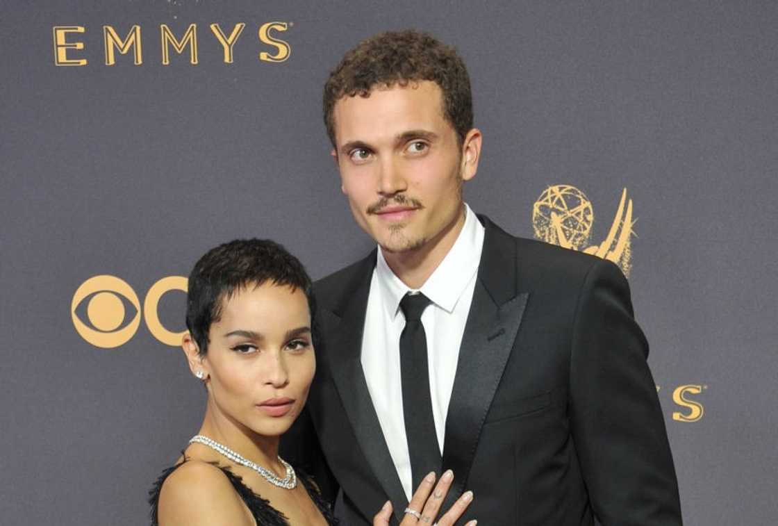 Zoe Kravitz and Karl Glusman attend an award ceremony