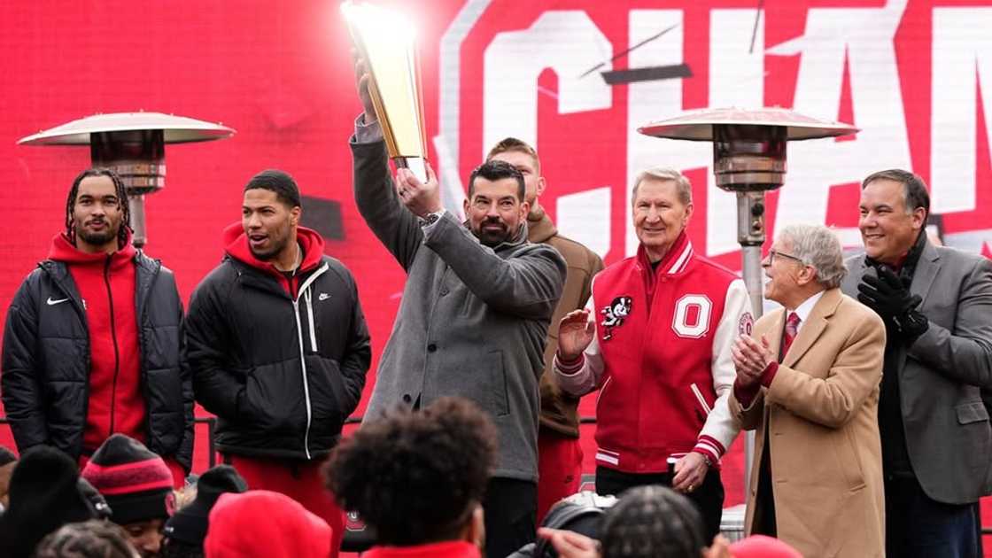 Ryan Day lifts a trophy
