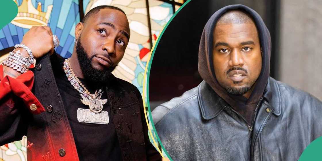 Davido reacts to Kanye West's outburst. Davido reacts to Kanye West's outburst.