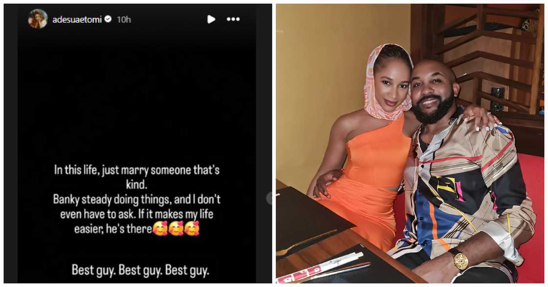 Adesua Etomi hails husband Banky W Adesua Etomi hails husband Banky W