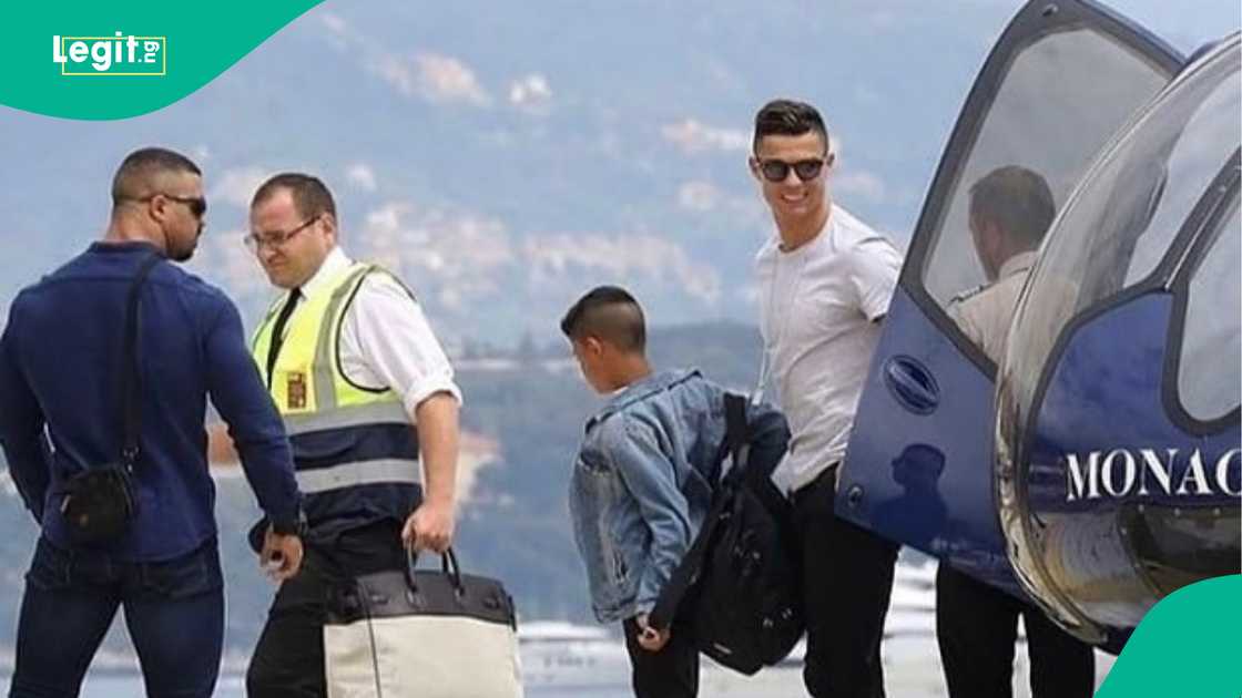 Hichman Bukhari, Cristiano Jr, Cristiano Ronaldo, Monaco, France. Hichman Bukhari, Cristiano Jr, Cristiano Ronaldo, Monaco, France.
