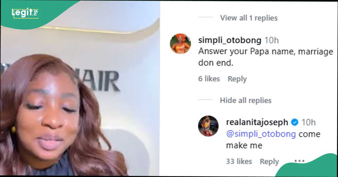 Anita Joseph addresses fan’s comment about reverting to maiden name Anita Joseph addresses fan’s comment about reverting to maiden name