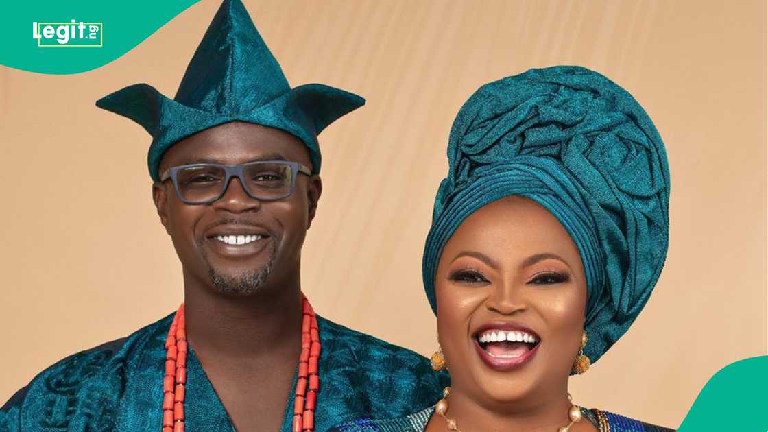 Funke Akindele when marking wedding anniversary with JJC Skillz