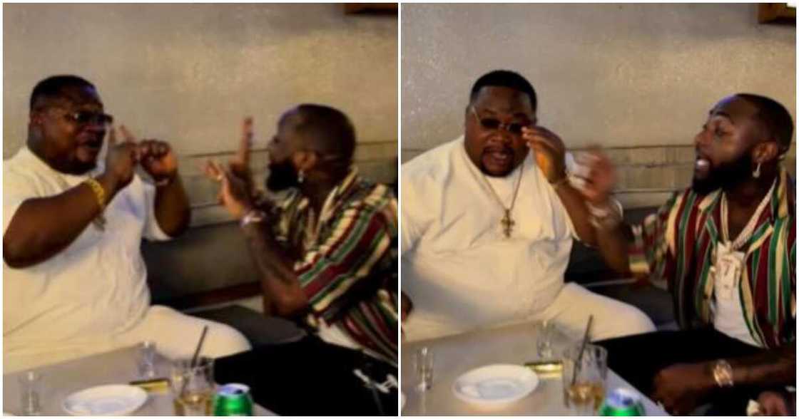 Singer Davido and his bestie Cubana Chiefpriest Singer Davido and his bestie Cubana Chiefpriest