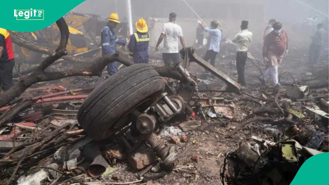 Debris at the rash site of the doomed Air India plane. Debris at the rash site of the doomed Air India plane.