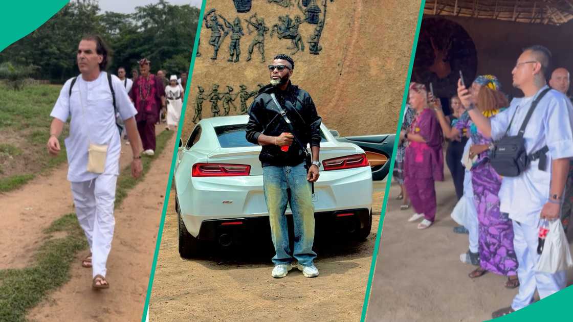 Videos of Oyinbos visiting Ibrahim Chatta's film village trends. Videos of Oyinbos visiting Ibrahim Chatta's film village trends.