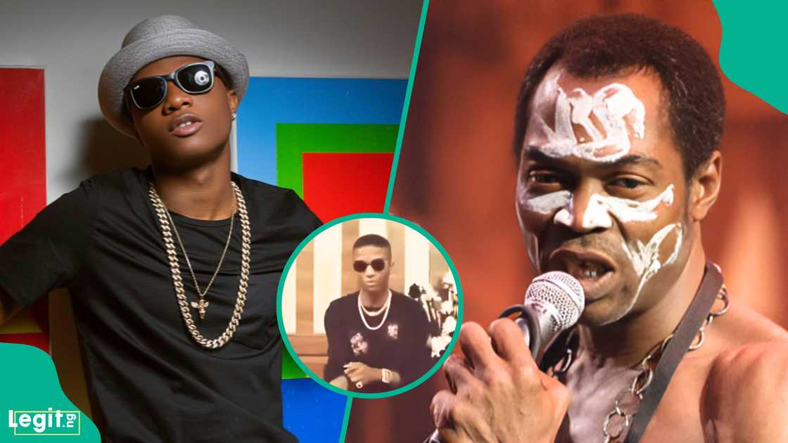 A resurfaced old interview shows Wizkid rejecting comparisons with Fela Kuti while displaying his tattoo, sparking online reactions amid his feud with Seun Kuti.