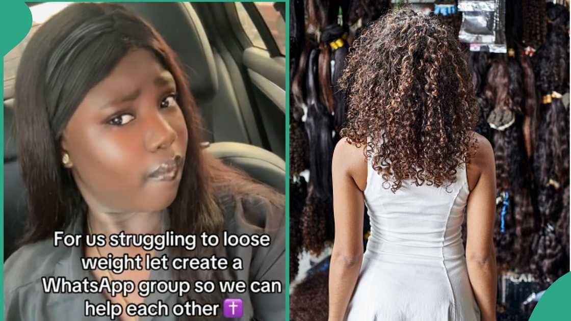 Reactions as lady shows hair married man bought for her, laments