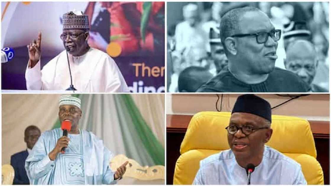Tinubu, obi, Atiku da El-rufai Tinubu, obi, Atiku da El-rufai