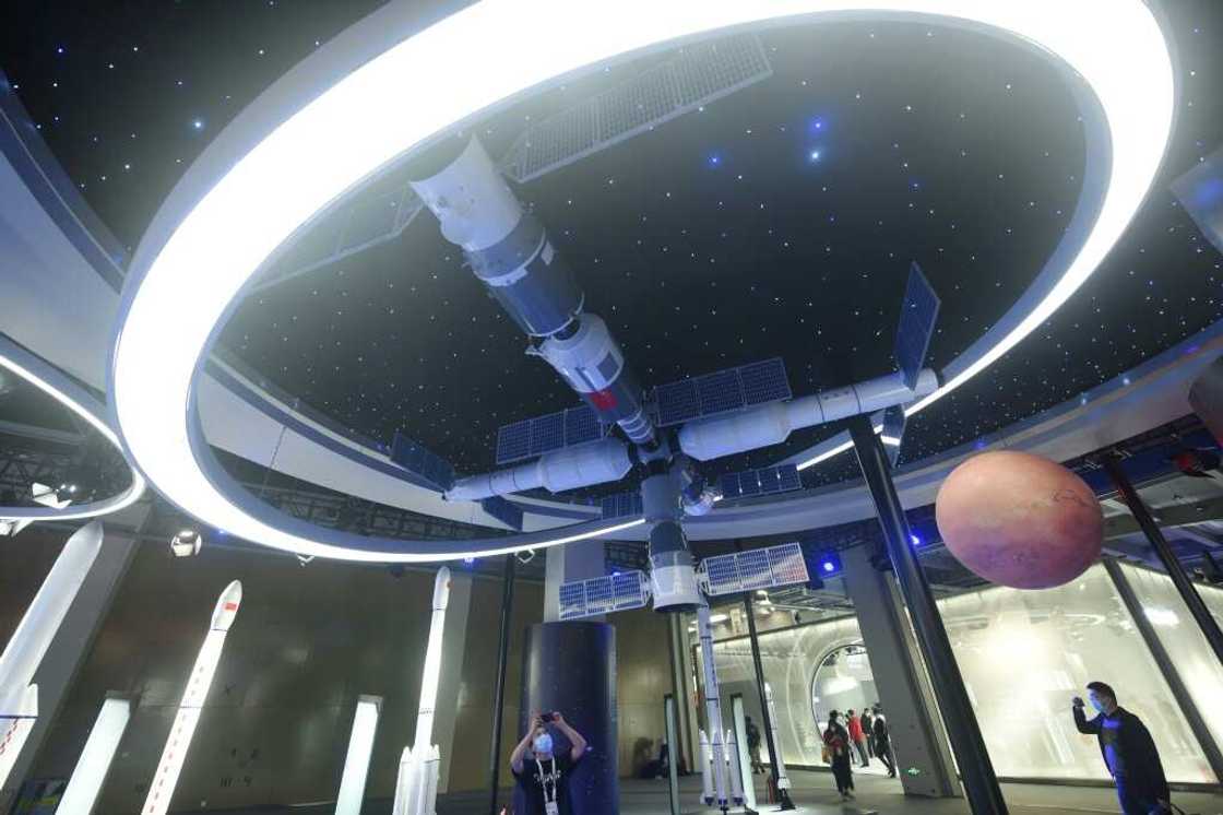 Beijing launched the central module of its space station Tiangong -- which means 'heavenly palace' -- in April 2021 Beijing launched the central module of its space station Tiangong -- which means 'heavenly palace' -- in April 2021