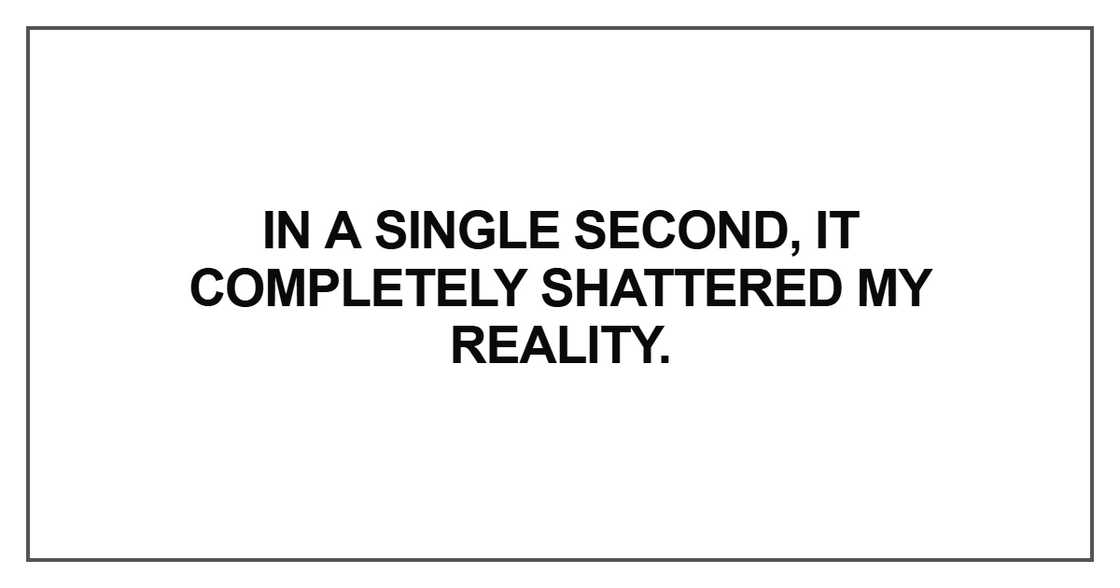 In a single second, it completely shattered
