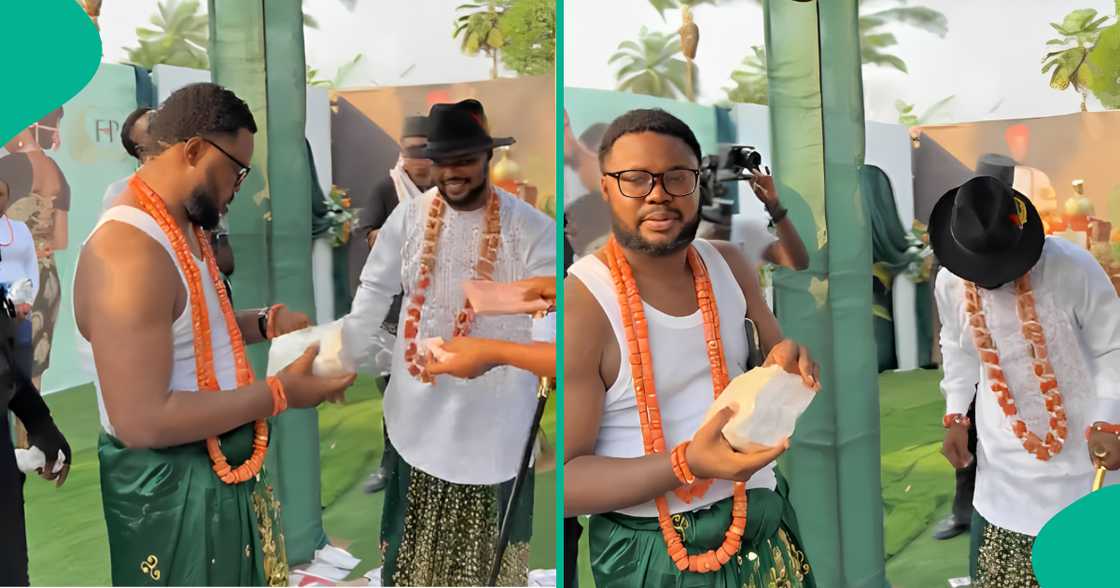 Reactions as groom forgets his wedding shirt at home