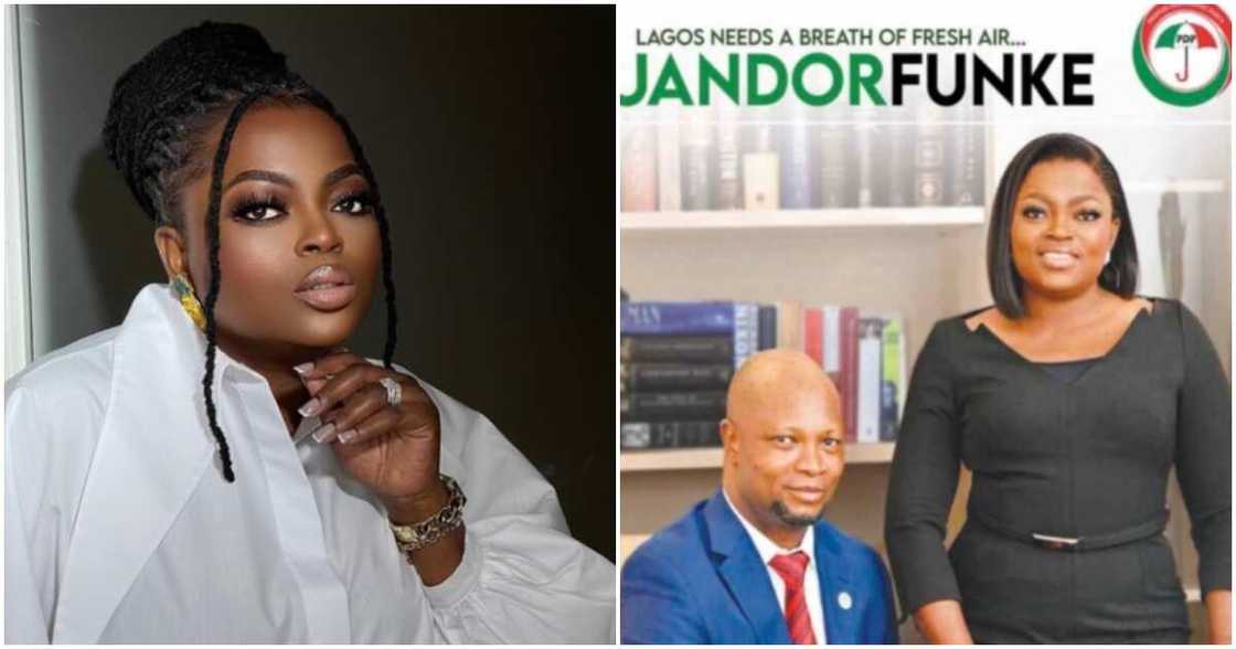 Funke Akindele and running mate Jandor Funke Akindele and running mate Jandor
