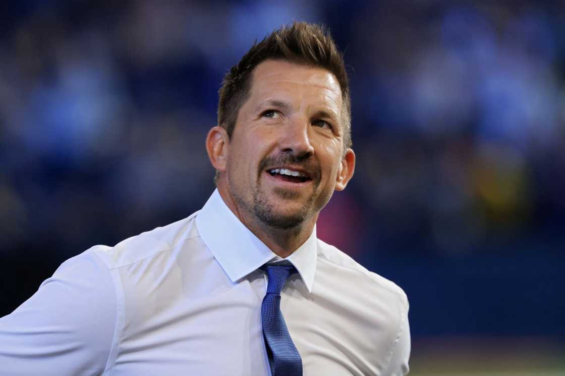 Dallas Clark at Lucas Oil Stadium in Indianapolis, Indiana.