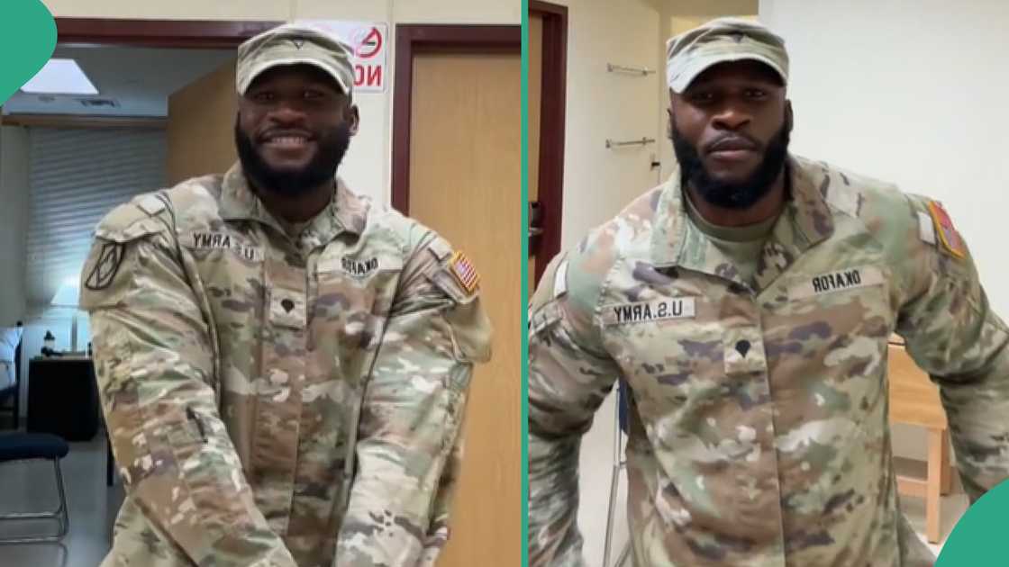 Nigerian man in US Army. Nigerian man in US Army.