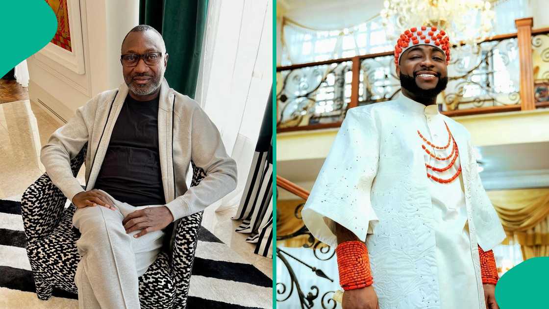Davido and Otedola hug at France event. Davido and Otedola hug at France event.