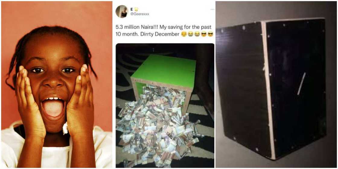 Mixed reactions as Nigerian lady shares photo as she celebrates finding N5.3m in her piggy bank Mixed reactions as Nigerian lady shares photo as she celebrates finding N5.3m in her piggy bank