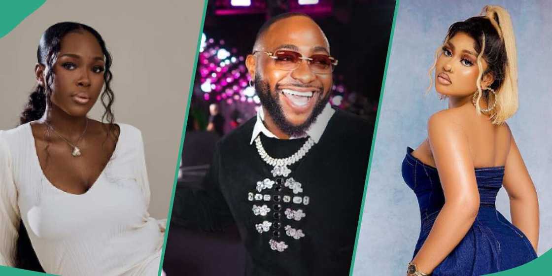 Davido praises BBNaija star Vee. Davido praises BBNaija star Vee.