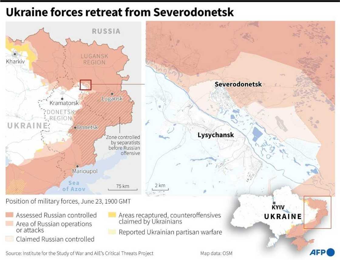 Ukraine forces retreat from Severodonetsk Ukraine forces retreat from Severodonetsk