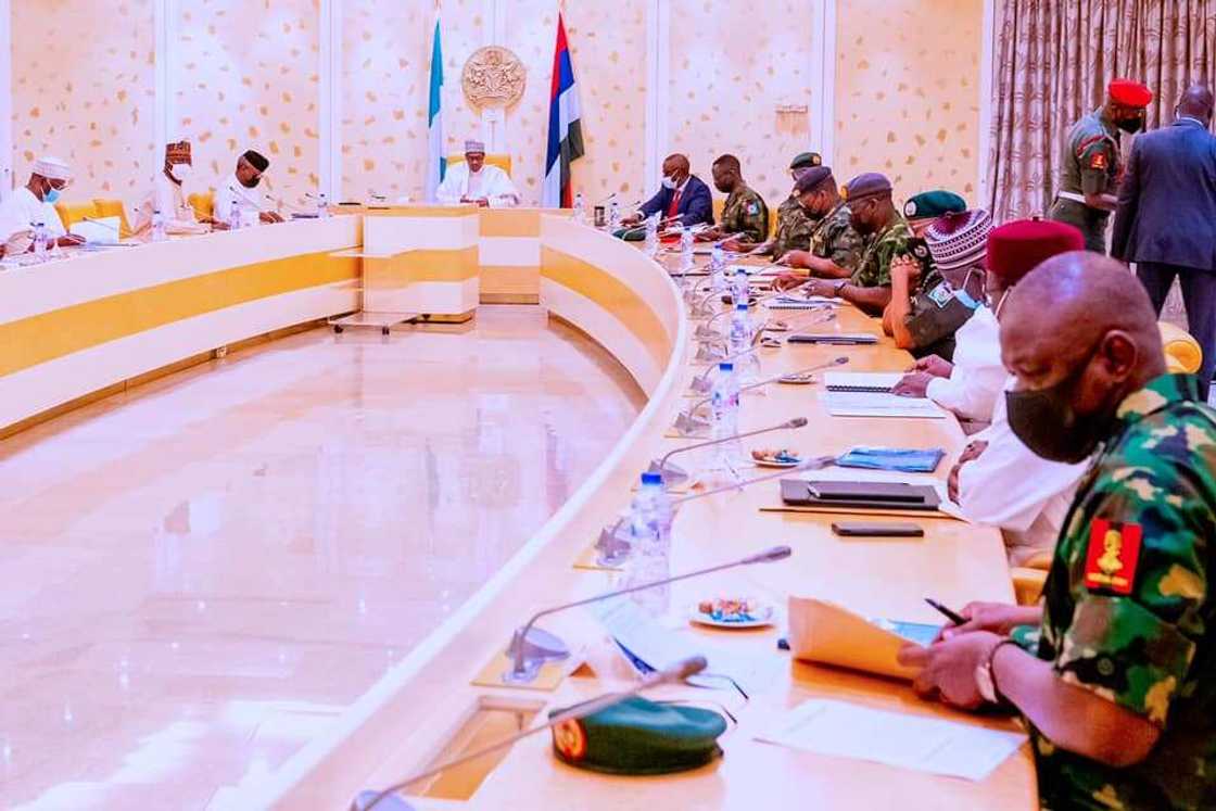 Buhari Convenes Emergency Security Meeting in Aso Rock Buhari Convenes Emergency Security Meeting in Aso Rock