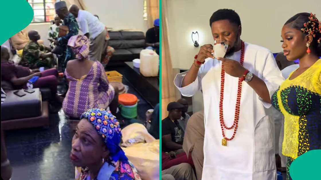 Nigerian lady posts video of moment her man paid her bride price in full.