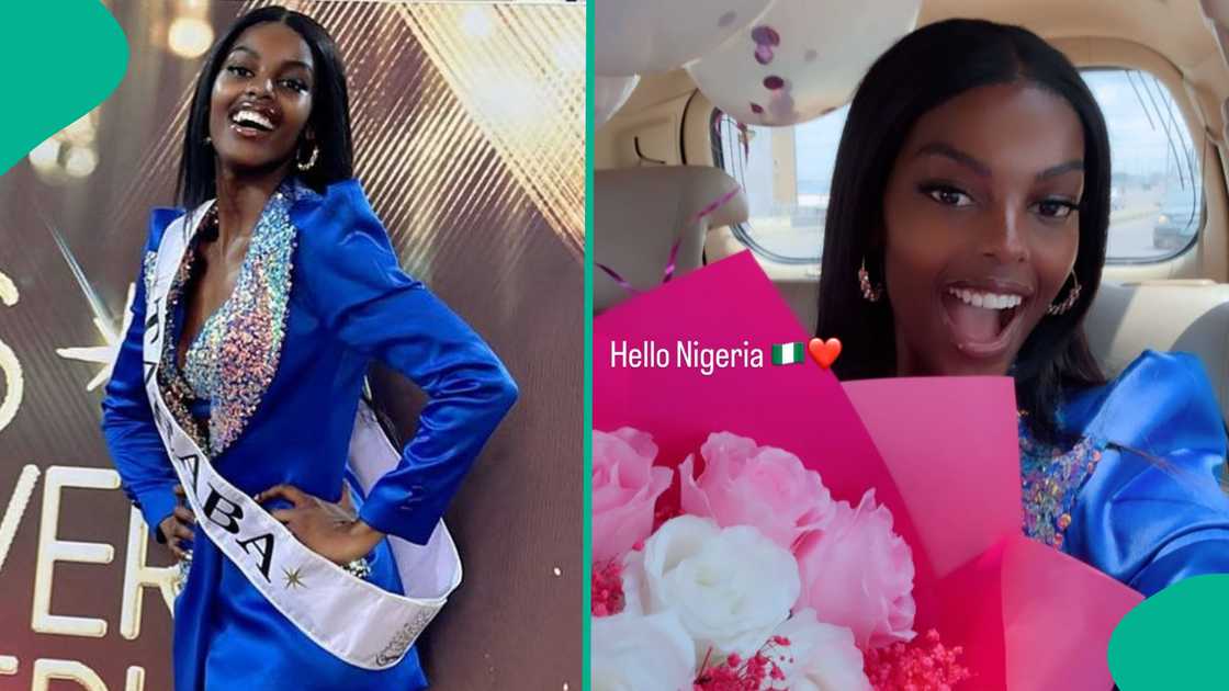 Chidimma Adetshina lands in Lagos from South Africa.