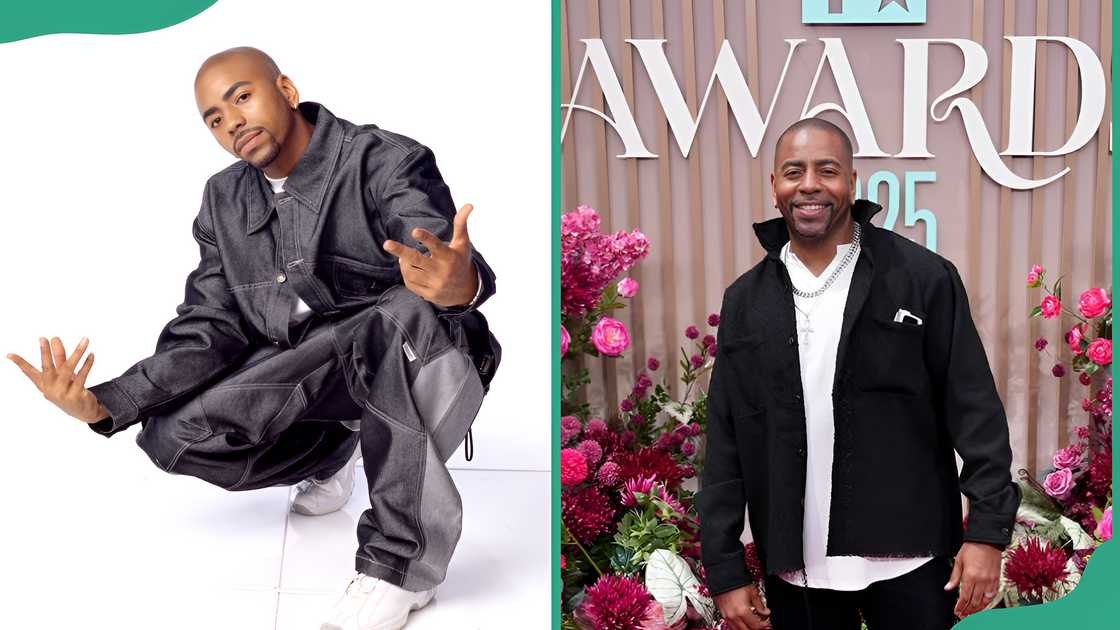 Ken Lawson as Thaddeus Tyrell 'T' Radcliffe in 1999 and him posing during BET Awards