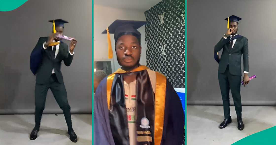 Adekunle Ajasin University accounting graduate dances Davido's song Adekunle Ajasin University accounting graduate dances Davido's song