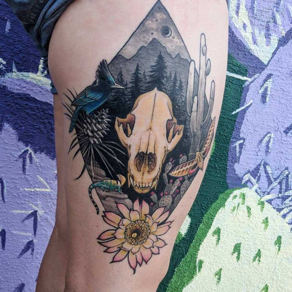 Bear skull tattoo