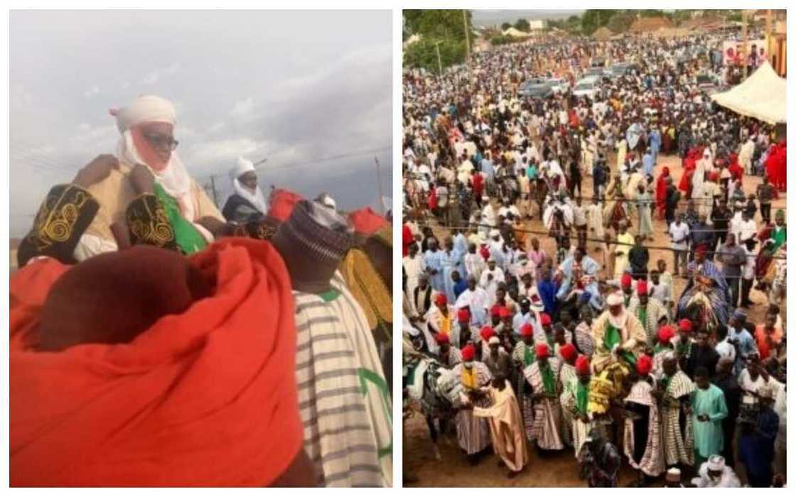 Hotuna: Tinubu, Amaechi Da Shettima Sun Halarci Naɗin Sarautar Ƙanin Aisha Buhari Hotuna: Tinubu, Amaechi Da Shettima Sun Halarci Naɗin Sarautar Ƙanin Aisha Buhari