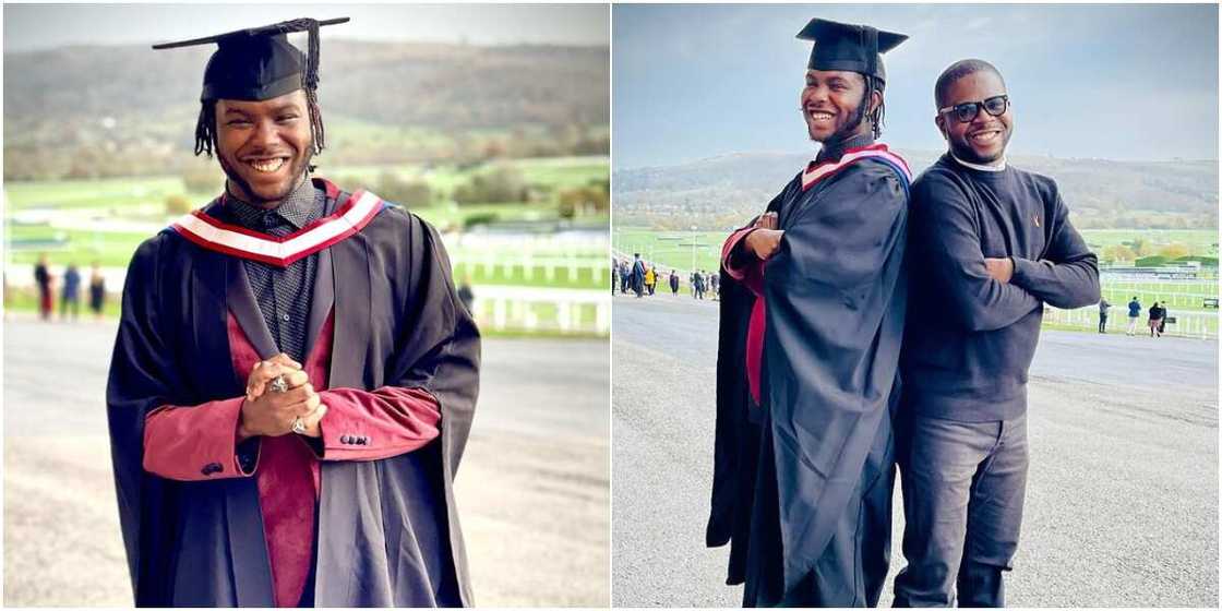 Funke Akindele's husband JJC Skillz and his son Funke Akindele's husband JJC Skillz and his son