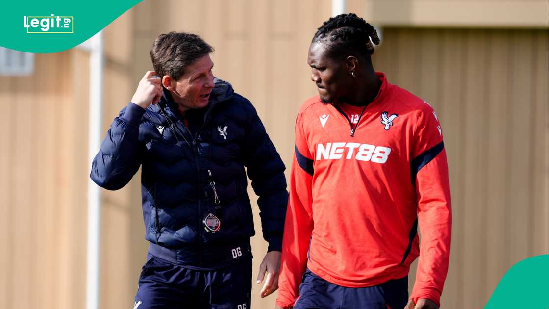 Oliver Glasner, Christantus Uche, Crystal Palace, London, England, Premier League.