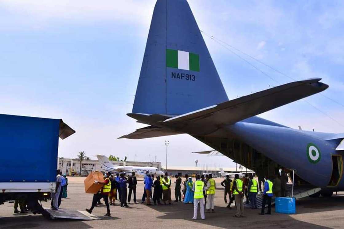 Coronavirus: NAF ta fara jigilar kayan tallafin da attajirin kasar China ya bawa Najeriya