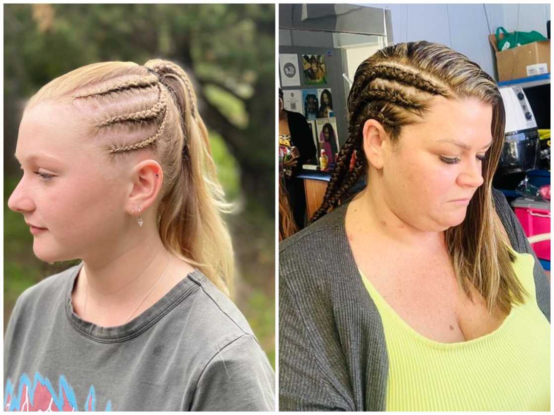 Triple side braids Triple side braids