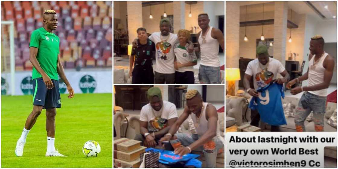 Peter Okoye and Victor Osimhen Peter Okoye and Victor Osimhen