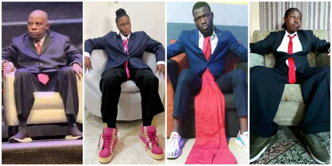 Photos of people doing the Shettima challenge. Photos of people doing the Shettima challenge.