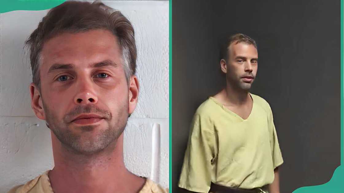 A mugshot of Shawn Grate (L). The serial killer in prison (R)