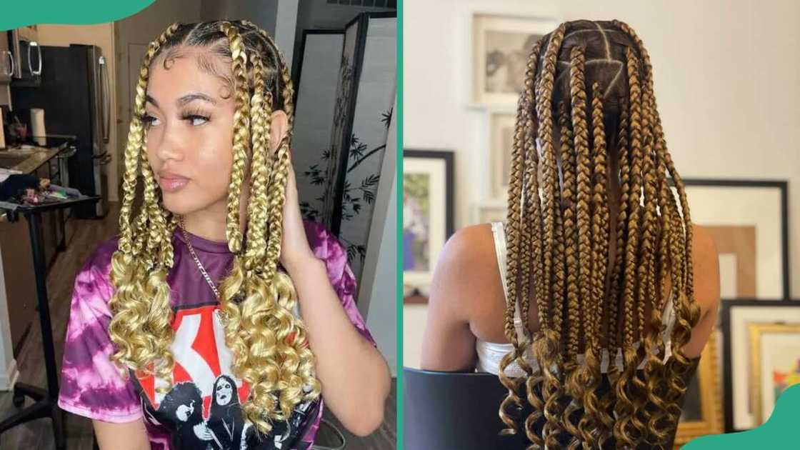 Blonde Coi Leray braids