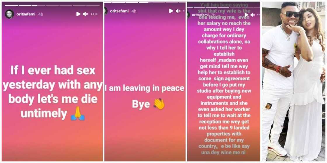 Singer Oritsefemi reacts following wife Nabila's outburst about his alleged affair Singer Oritsefemi reacts following wife Nabila's outburst about his alleged affair