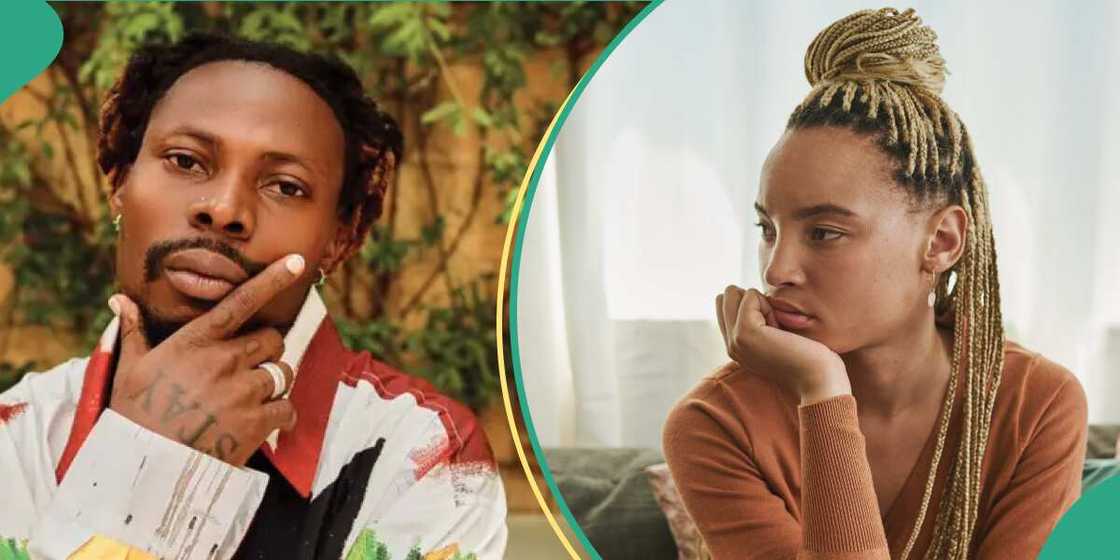 Between Asake and a female fan who said he is her soulmate. Between Asake and a female fan who said he is her soulmate.