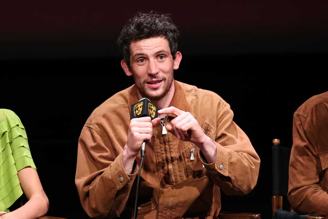 Josh O'Connor speaks during the screening of Challengers